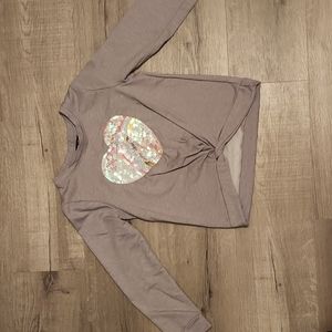 NWOT sequin heart unicorn